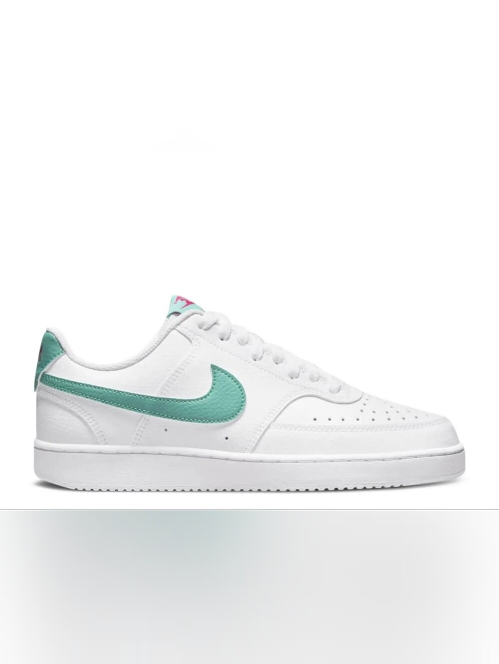 Nike Women’s White Sneakers with Teal Swoosh